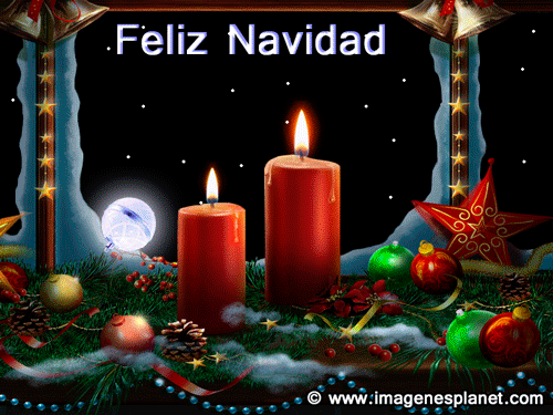 Imagenes animadas con velas y luces para navidad