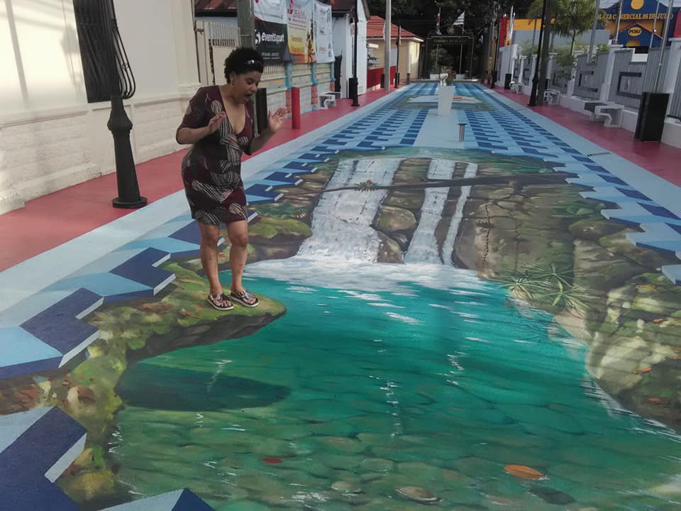 Calle 3D tridimensional en Moca se convierte en la atracción de visitantes  | MocaPresente.net